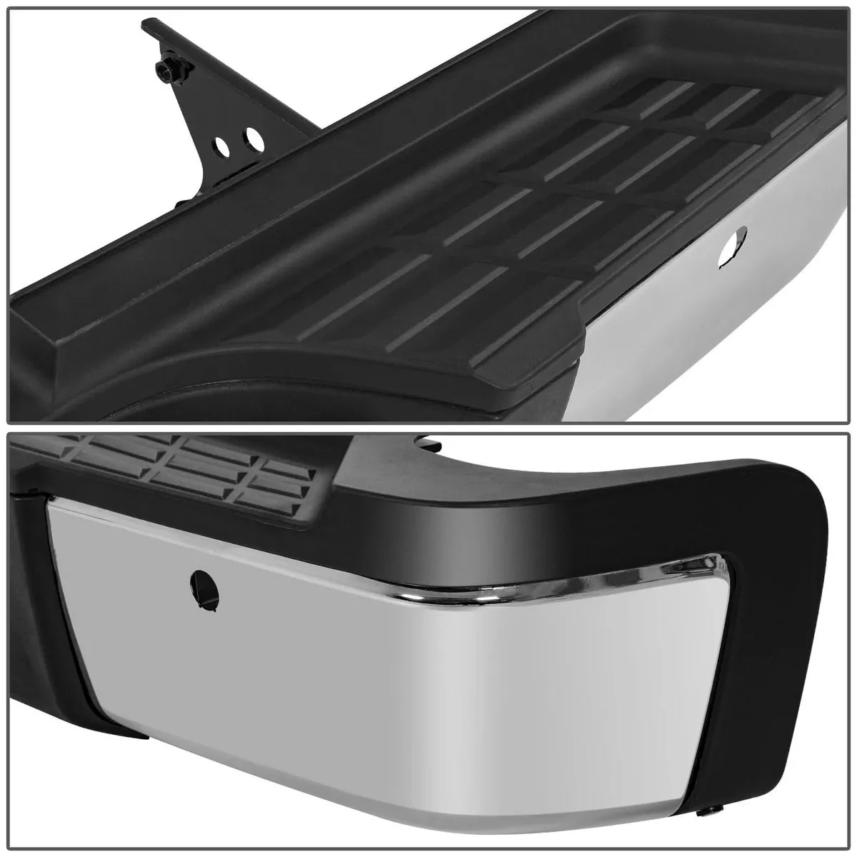 11-14-silverado-sierra-2500-3500-chrome-rear-step-bumper-w-sensor 11-14 Silverado Sierra 2500 3500 Chrome Rear Step Bumper w/ Sensor