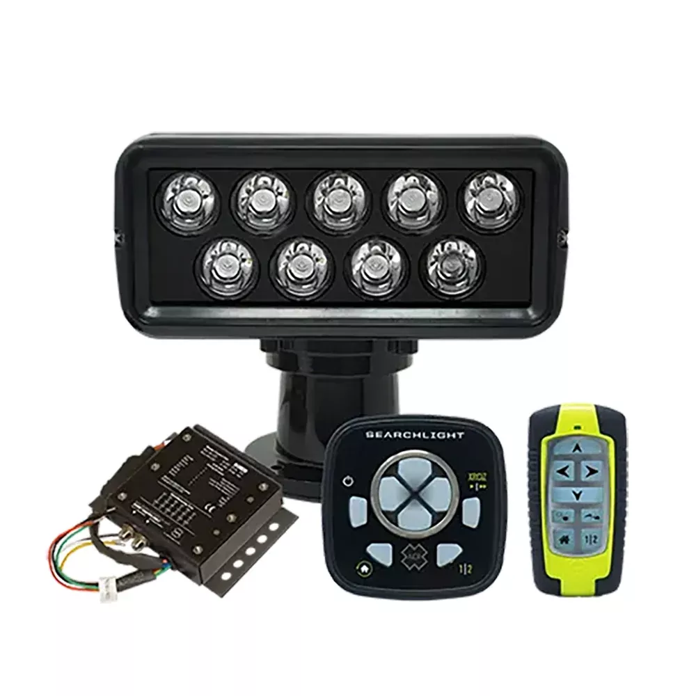 ACR RCL-100 LED Black Searchlight w/URP-103 Wired Point Pad, URC-104 Master Controller & URH-103 Wireless Handheld Remote