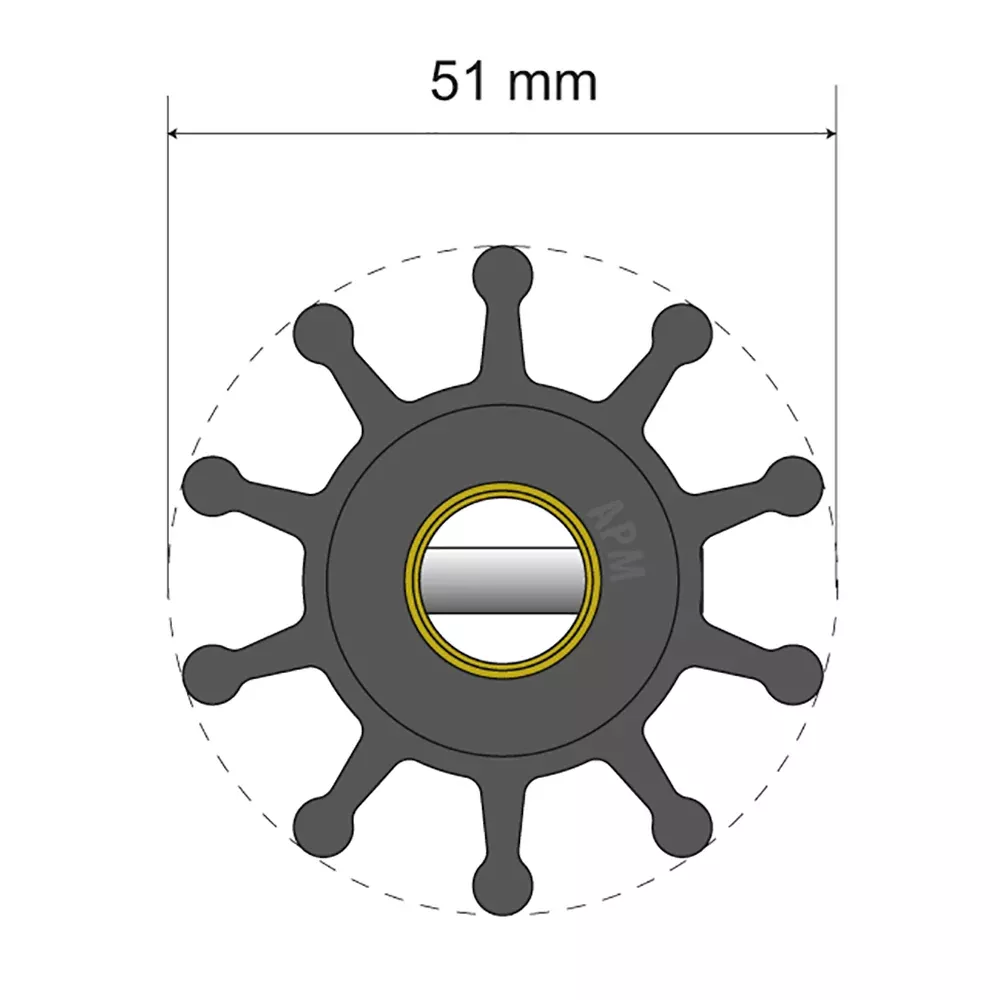 albin-pump-premium-impeller-kit-51-x-12-7-x-22mm-10-blade-pin-insert Albin Pump Premium Impeller Kit - 51 x 12.7 x 22mm - 10 Blade - Pin Insert