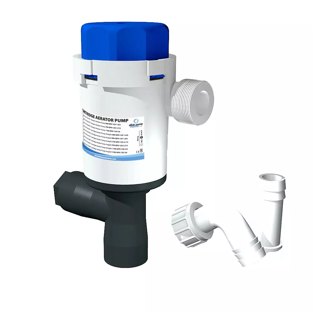 albin-pump-twinport-aerator-pump-500-gph-12v Albin Pump Twinport Aerator Pump - 500 GPH - 12V