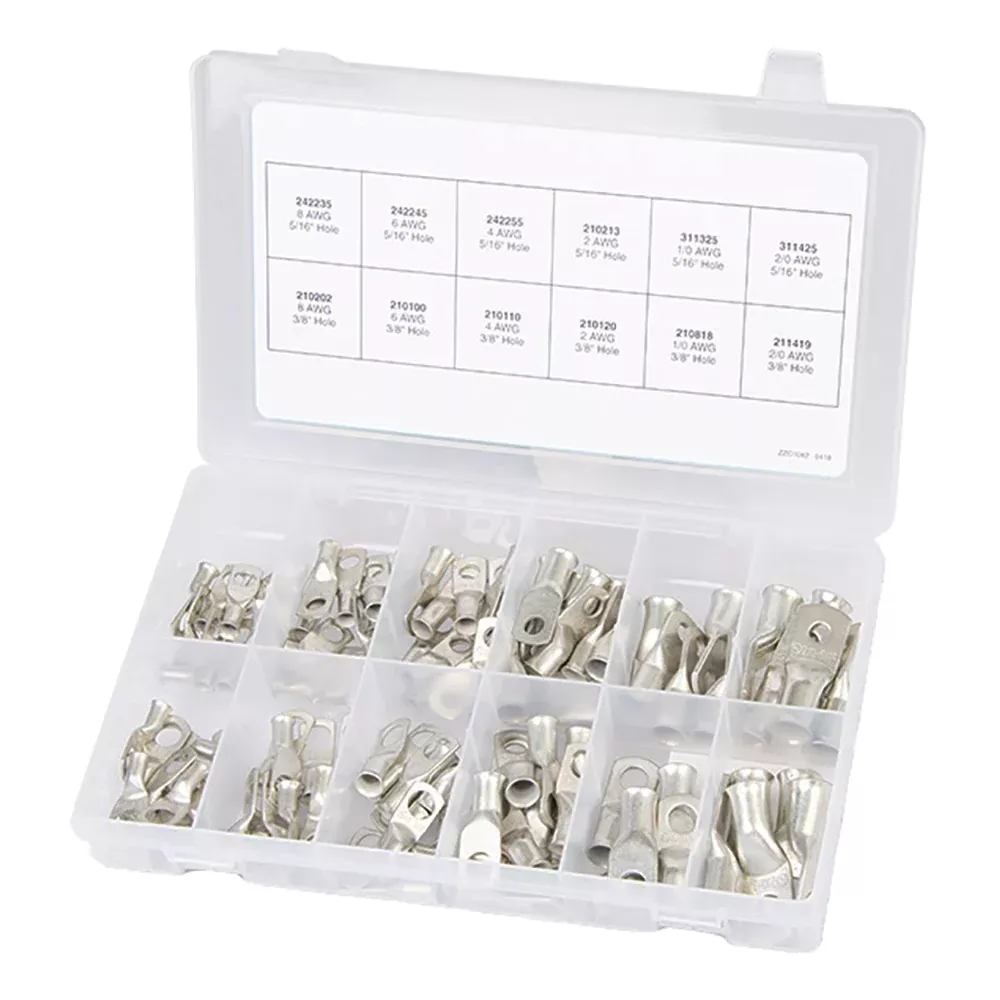 ancor-100-piece-tinned-copper-lug-kit Ancor 100-Piece Tinned Copper Lug Kit