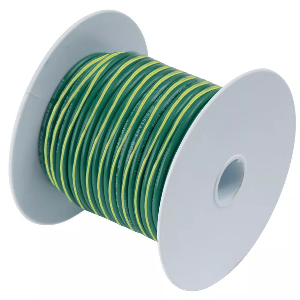 ancor-green-w-yellow-stripe-10-awg-tinned-copper-wire-100 Ancor Green w/Yellow Stripe 10 AWG Tinned Copper Wire - 100'