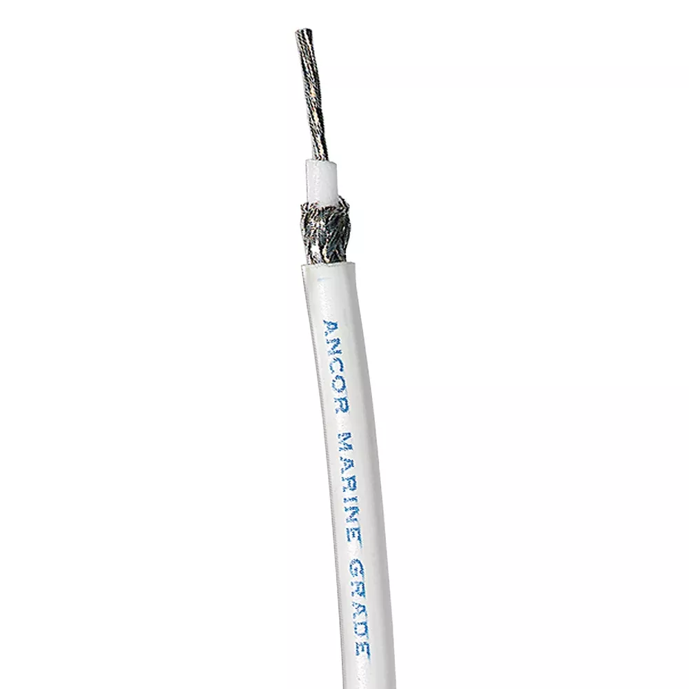 ancor-white-rg-59u-coaxial-cable-250 Ancor White RG 59U Coaxial Cable - 250'