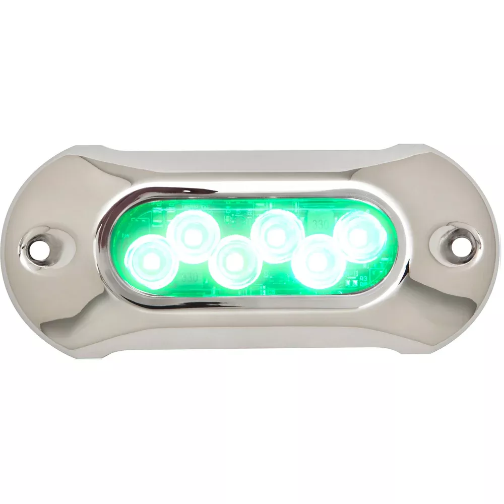 Attwood Light Armor Underwater LED Light - 6 LEDs - Green