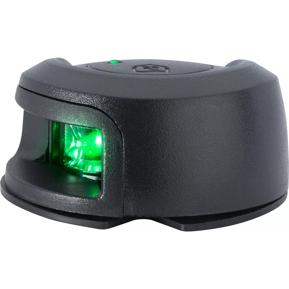 attwood-lightarmor-deck-mount-navigation-light-black-composite-starboard-green-2 Attwood LightArmor Deck Mount Navigation Light - Black Composite - Starboard (green) - 2NM