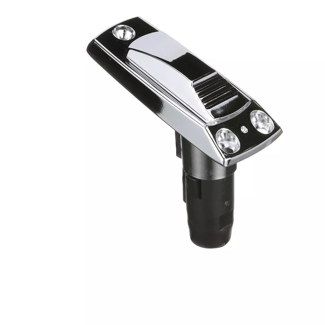Attwood Rectangle 2-Pin Base f/Angled Pole - Zamak