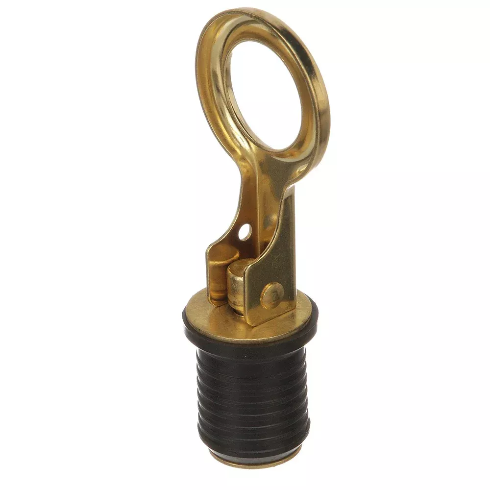 attwood-snap-handle-brass-drain-plug-1-quot-diameter Attwood Snap-Handle Brass Drain Plug - 1" Diameter