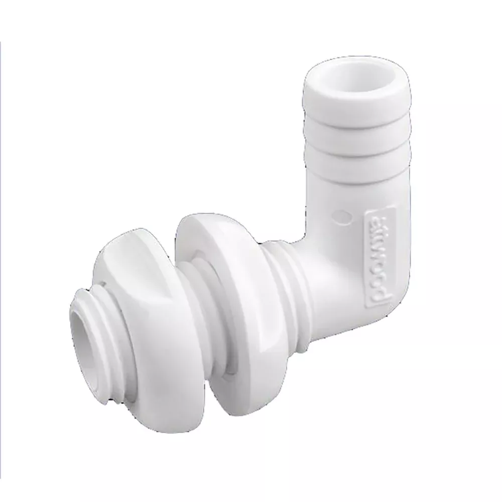 attwood-white-plastic-90-degree-thru-hull-connector-1-1-8-quot-inner-diameter Attwood White Plastic 90 Degree Thru-Hull Connector - 1-1/8" Inner Diameter