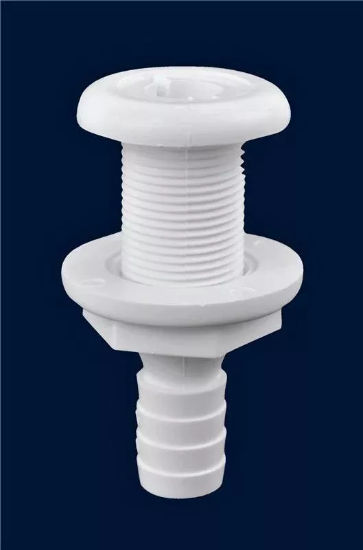 attwood-white-plastic-thru-hull-fitting-5-8-quot-inner-diameter Attwood White Plastic Thru-Hull Fitting - 5/8" Inner Diameter