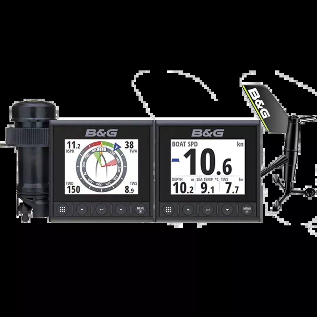 b-amp-g-triton2-speed-depth-amp-wireless-wind-system-pack-2-triton-sup2-4-1-quot B&G Triton2 Speed, Depth & Wireless Wind System Pack - 2 Triton² 4.1" Color Display, DST810 Transducer, WS320 Wireless Wind Sensor & NMEA2000 Starter Kit