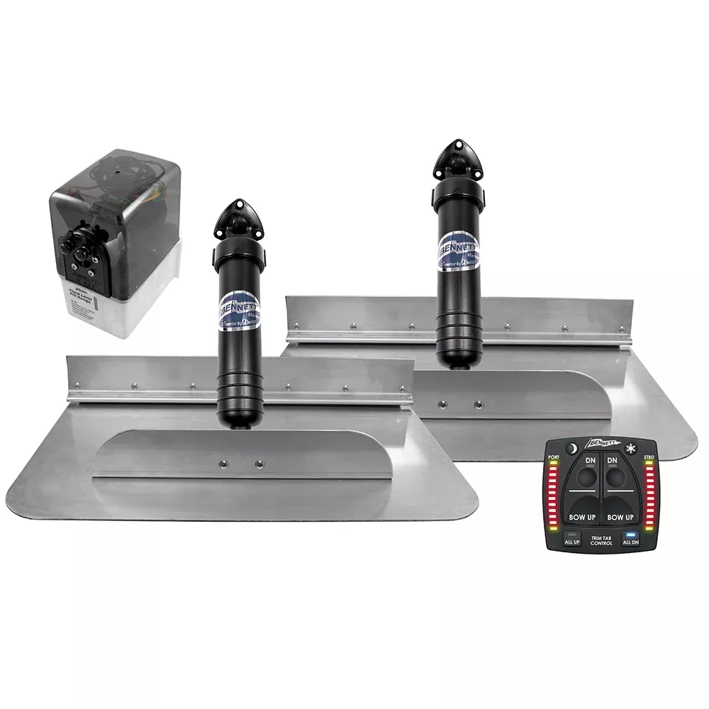 bennett-marine-18x12-hydraulic-trim-tab-system-w-one-box-indication Bennett Marine 18x12 Hydraulic Trim Tab System w/One Box Indication