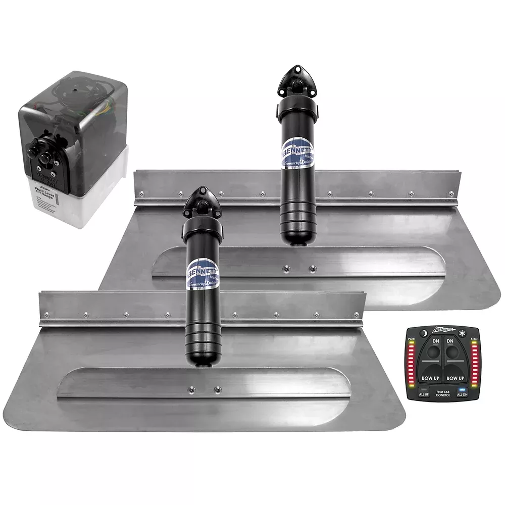 bennett-marine-24x12-hydraulic-trim-tab-system-w-one-box-indication Bennett Marine 24x12 Hydraulic Trim Tab System w/One Box Indication