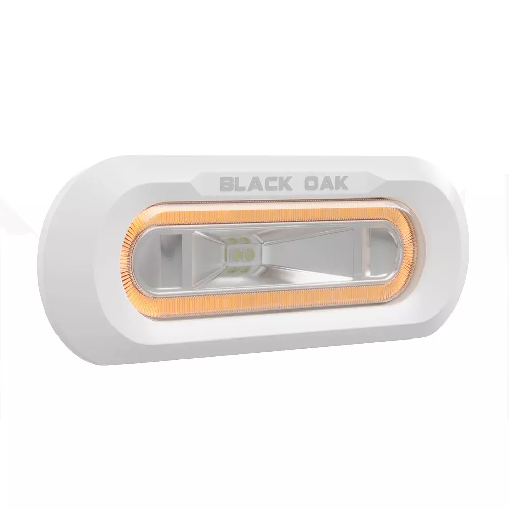 black-oak-low-pro-trade-marine-spreader-light-flush-mount-white-housing-amber-le Black Oak Low Pro™ Marine Spreader Light - Flush Mount - White Housing - Amber LED