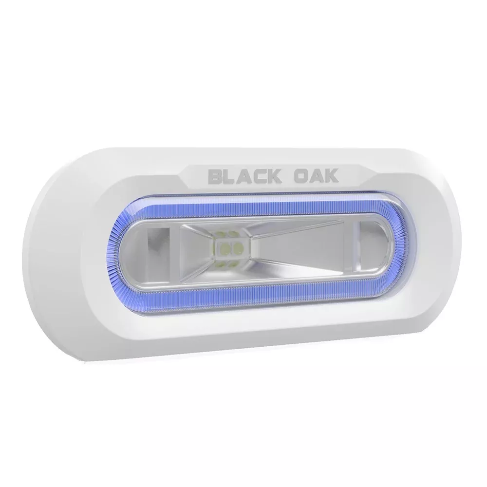 black-oak-low-pro-trade-marine-spreader-light-flush-mount-white-housing-blue-led Black Oak Low Pro™ Marine Spreader Light - Flush Mount - White Housing - Blue LED