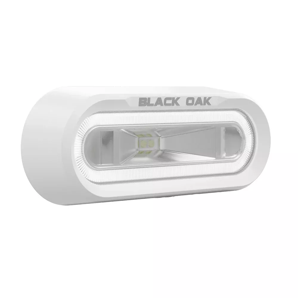 black-oak-low-pro-trade-off-road-spreader-light-bracket-mount-white-housing-whit Black Oak Low Pro™ Off Road Spreader Light - Bracket Mount - White Housing - White LED