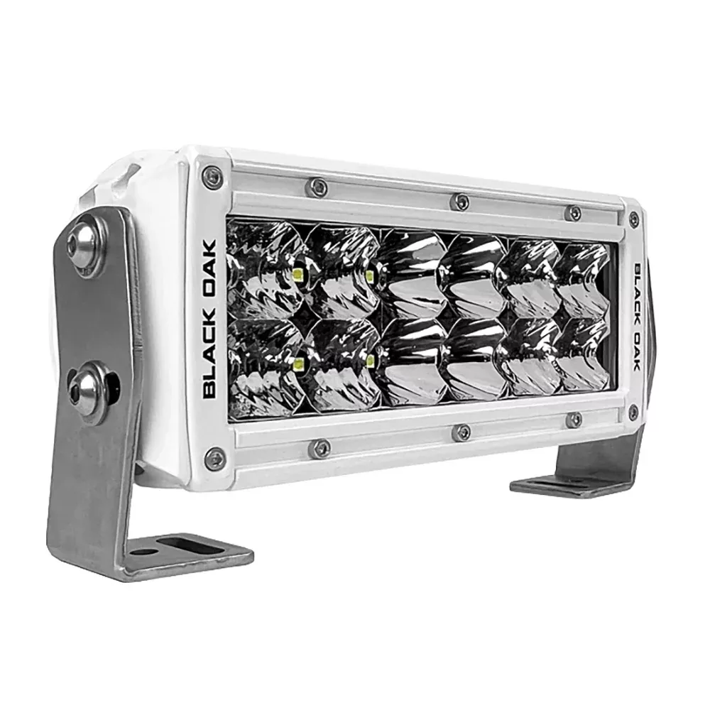 black-oak-pro-series-double-row-combo-6-quot-light-bar-white Black Oak Pro Series Double Row Combo 6" Light Bar - White