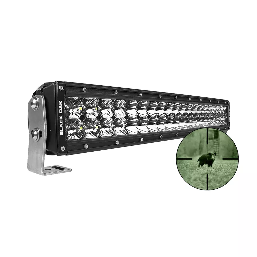 black-oak-pro-series-double-row-combo-infrared-20-quot-940nm-light-bar-black Black Oak Pro Series Double Row Combo Infrared 20" 940nm Light Bar - Black