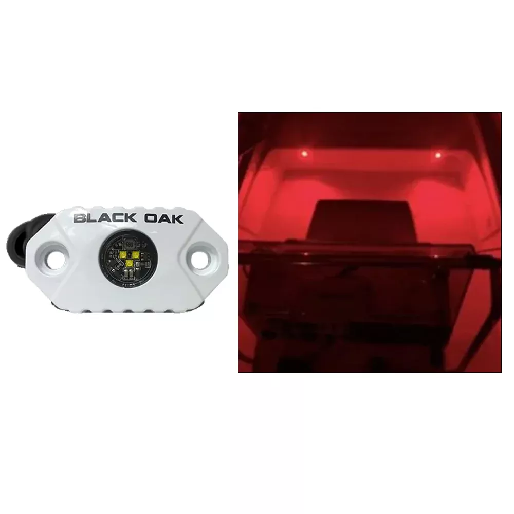 Black Oak - Rock Accent Light - Red, White Housing