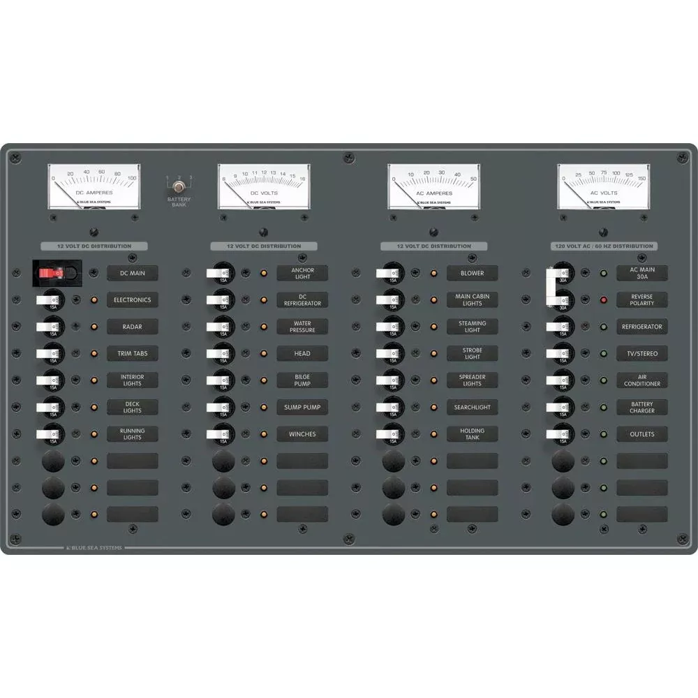 blue-sea-8095-ac-main-8-positions-dc-main-29-positions-toggle-circuit-breaker-pa Blue Sea 8095 AC Main 8 Positions DC Main 29 Positions Toggle Circuit Breaker Panel White Switches 8095