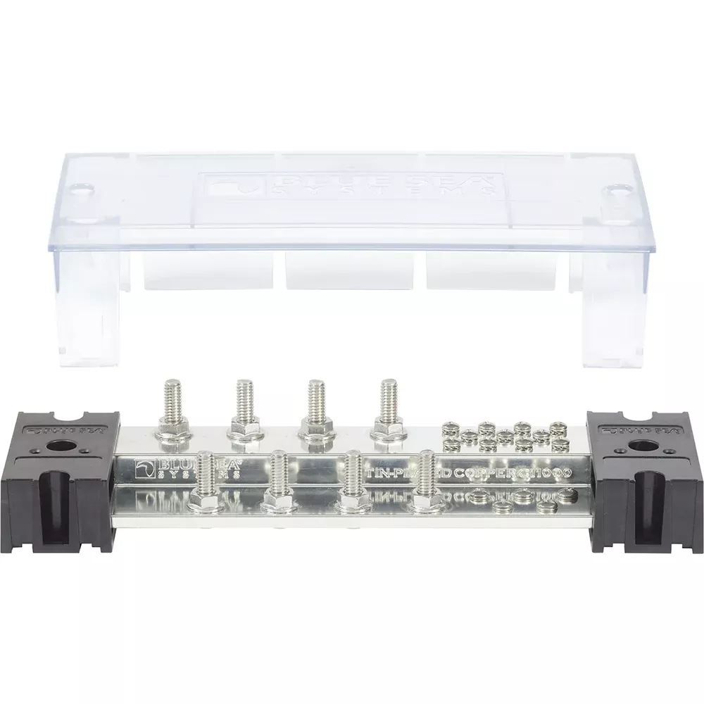 blue-sea-powerbar-1000-8-516-terminal-studs-wcover-1992 Blue Sea PowerBar 1000 8 516 Terminal Studs wCover 1992