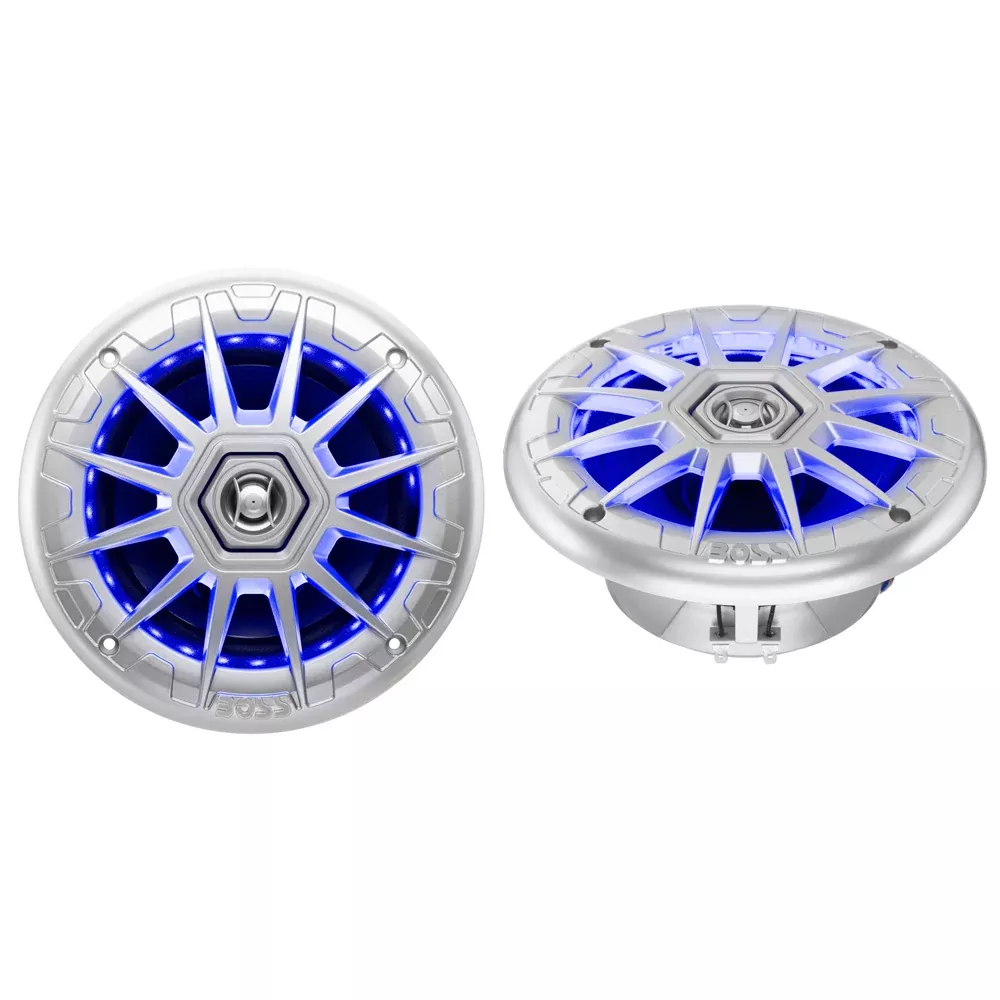 Boss Audio 6.5" MRGB65S Speakers w/RGB Lighting - Silver - 200W [MRGB65S]