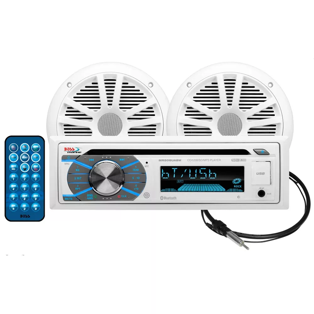 boss-audio-mck508wb-6-package-w-mr508uabw-receiver-2-6-5-quot-speakers-amp-anten Boss Audio MCK508WB.6 Package w/MR508UABW Receiver, 2 - 6.5" Speakers & Antenna