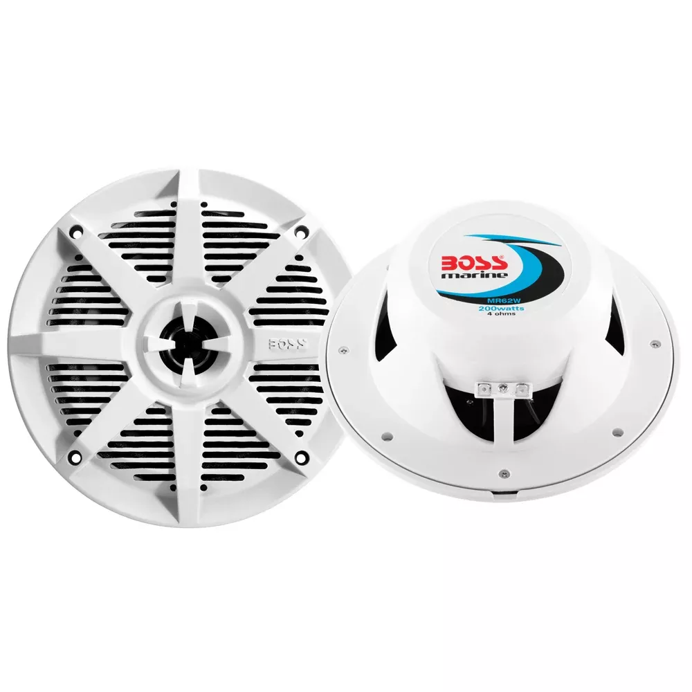 boss-audio-mr62w-6-5-quot-2-way-200w-marine-speaker-white-pair Boss Audio MR62W 6.5" 2-Way 200W Marine Speaker - White - Pair