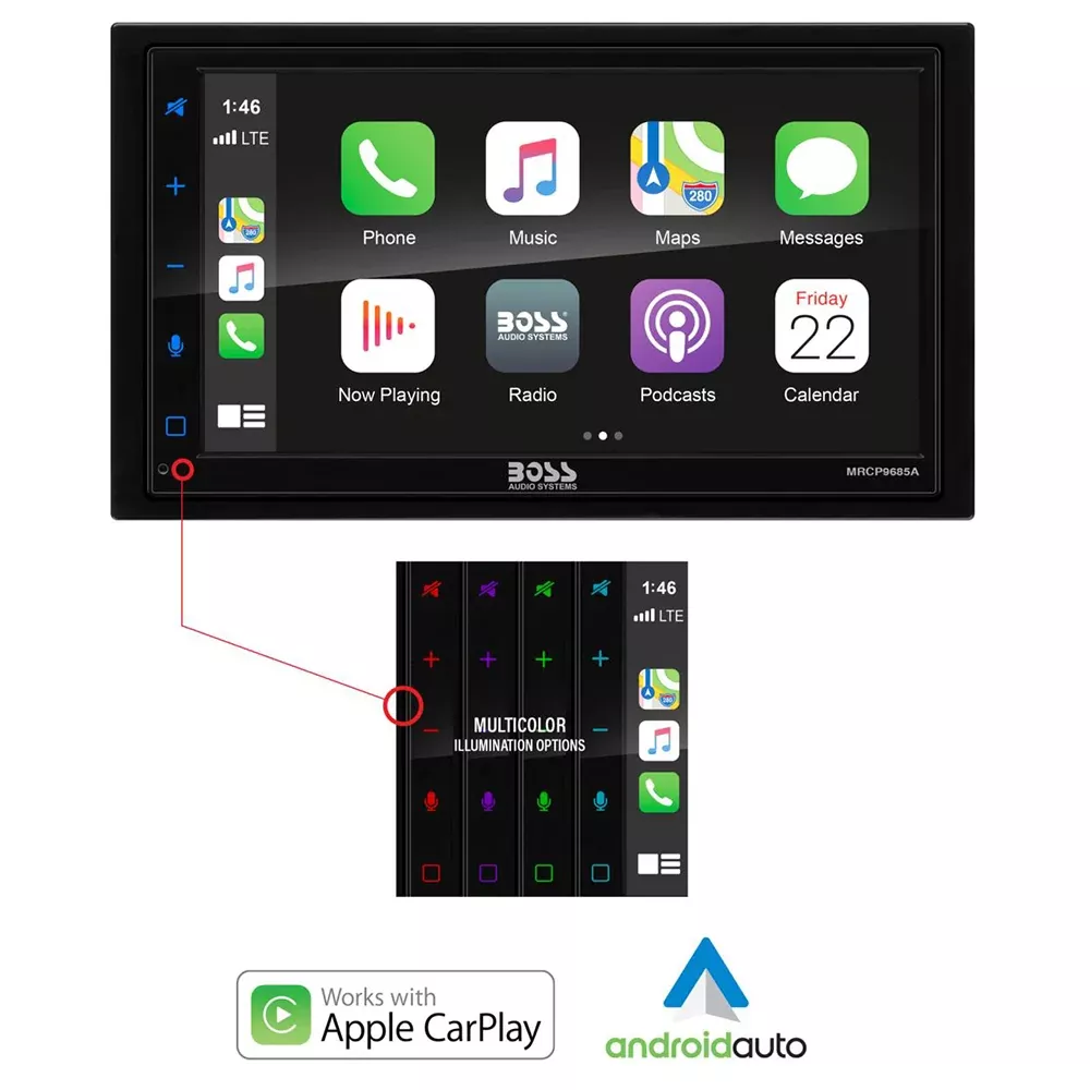 boss-audio-mrcp9685a-stereo-w-am-fm-bt-amp-apple-carplay Boss Audio MRCP9685A Stereo w/AM/FM/BT & Apple CarPlay