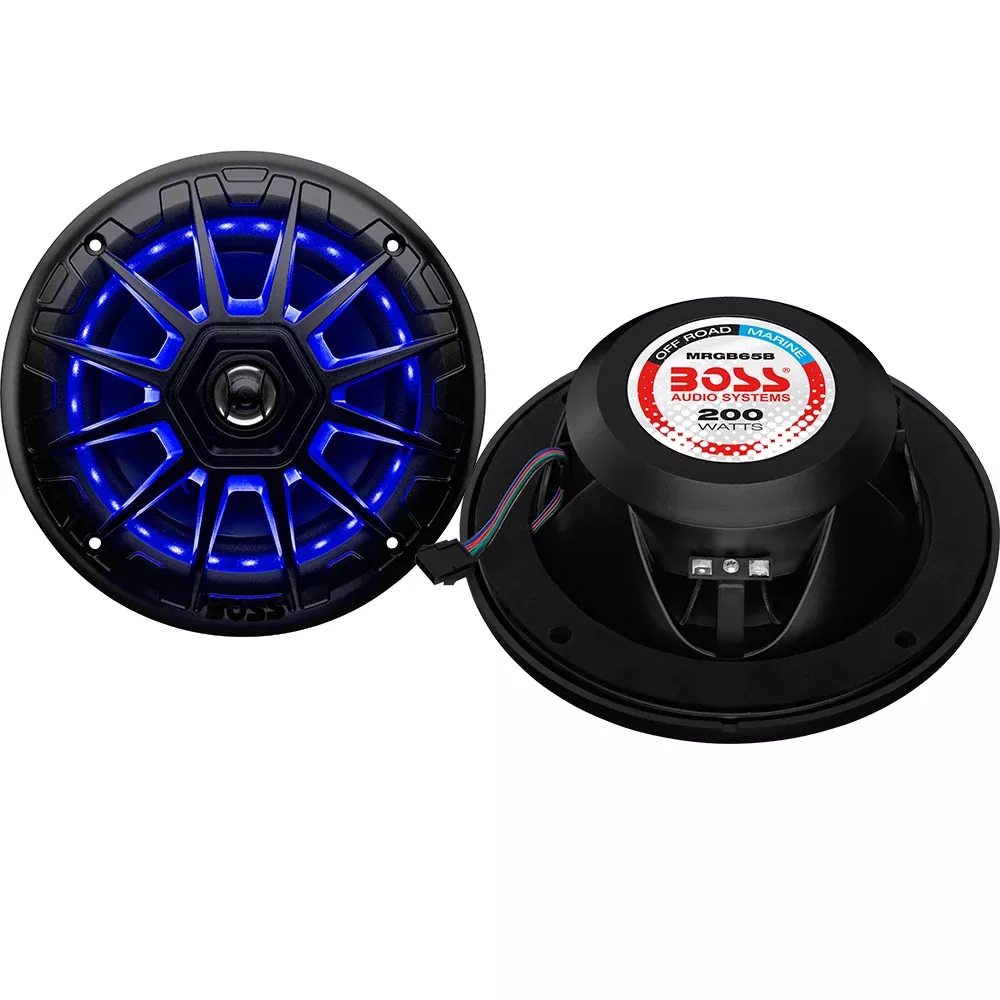 boss-audio-mrgb65b-6-5-quot-2-way-200w-marine-full-range-speaker-w-rgb-led-light Boss Audio MRGB65B 6.5" 2-Way 200W Marine Full Range Speaker w/RGB LED Lights - Black - Pair