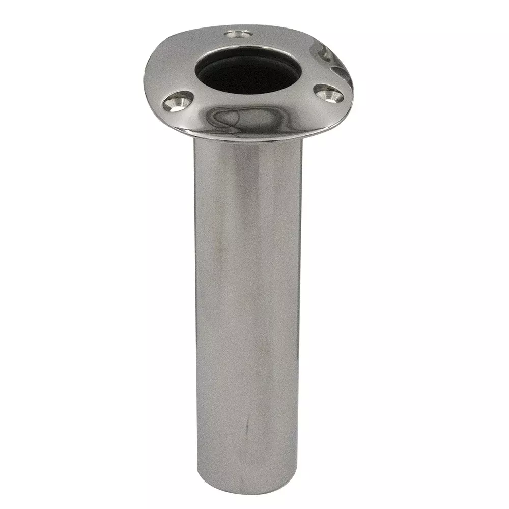 c-e-smith-flush-mount-rod-holder-0-degree-black-liner-w-drain-no-logo C.E. Smith Flush Mount Rod Holder - 0 Degree - Black Liner w/Drain - No Logo