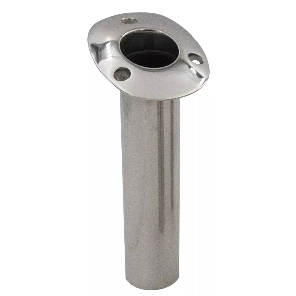 c-e-smith-flush-mount-rod-holder-15-degree-black-liner-w-drain-no-logo C.E. Smith Flush Mount Rod Holder - 15 Degree - Black Liner w/Drain - No Logo