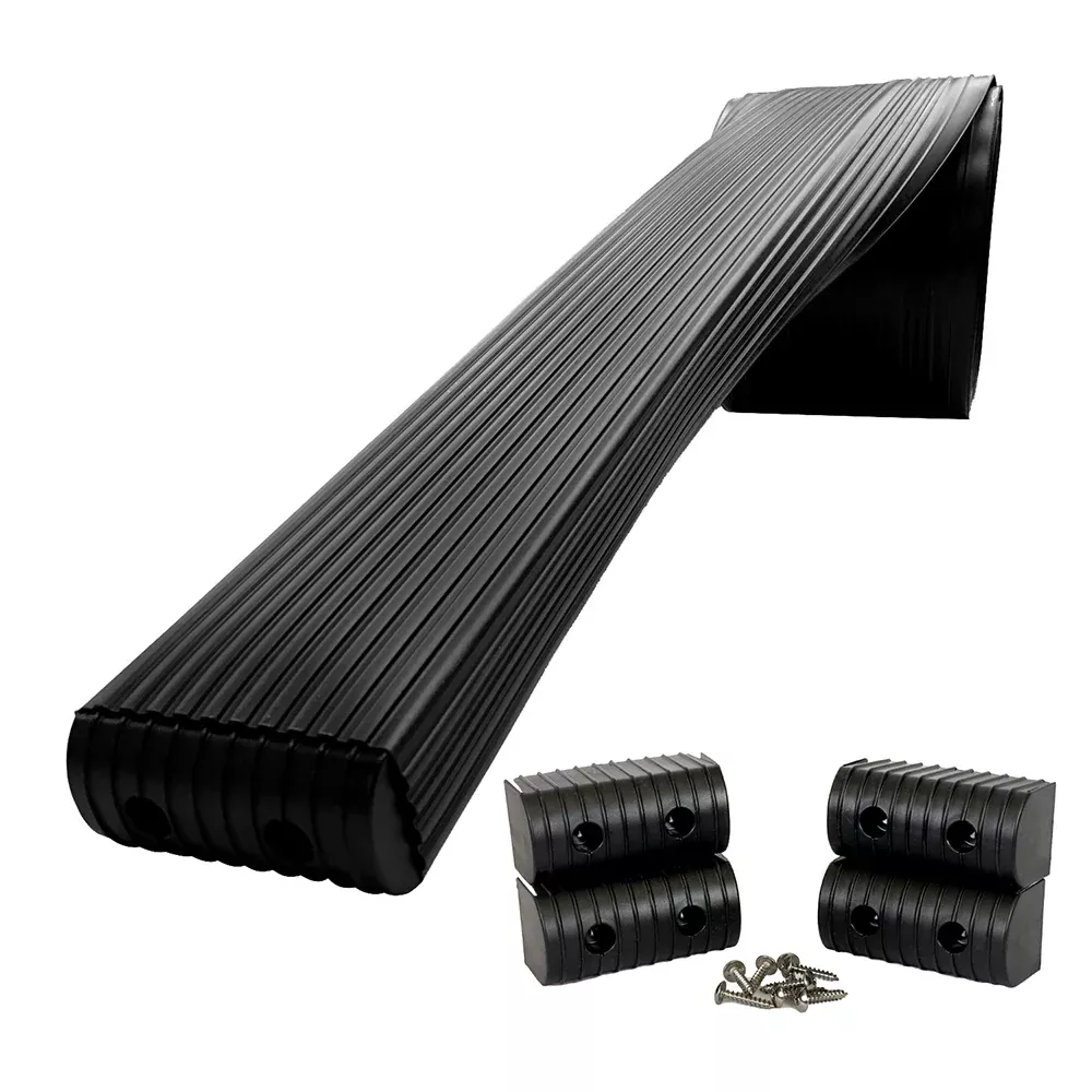 caliber-bunkwrap-kit-black-16-x-2-quot-x-4-quot-roll-4-caps-hrdw-roll-4-endcaps- Caliber BunkWrap Kit - Black 16' x 2" x 4" Roll + 4 Caps + HRDW Roll + 4 Endcaps & Stainless Steel Hardware
