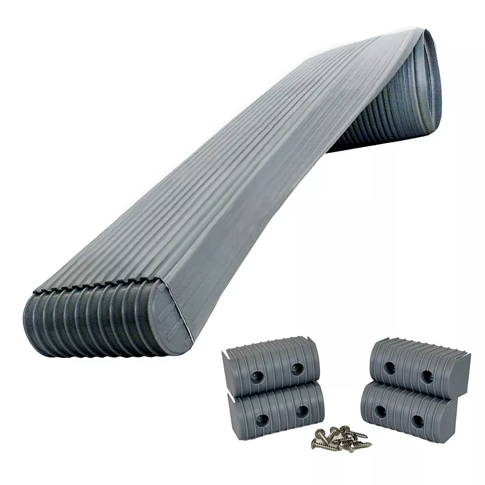 caliber-bunkwrap-kit-grey-24-x-2-quot-x-4-quot-roll-4-caps-hrdw-roll-4-endcaps-a Caliber BunkWrap Kit - Grey 24' x 2" x 4" Roll + 4 Caps + HRDW Roll + 4 Endcaps & Stainless Steel Hardware