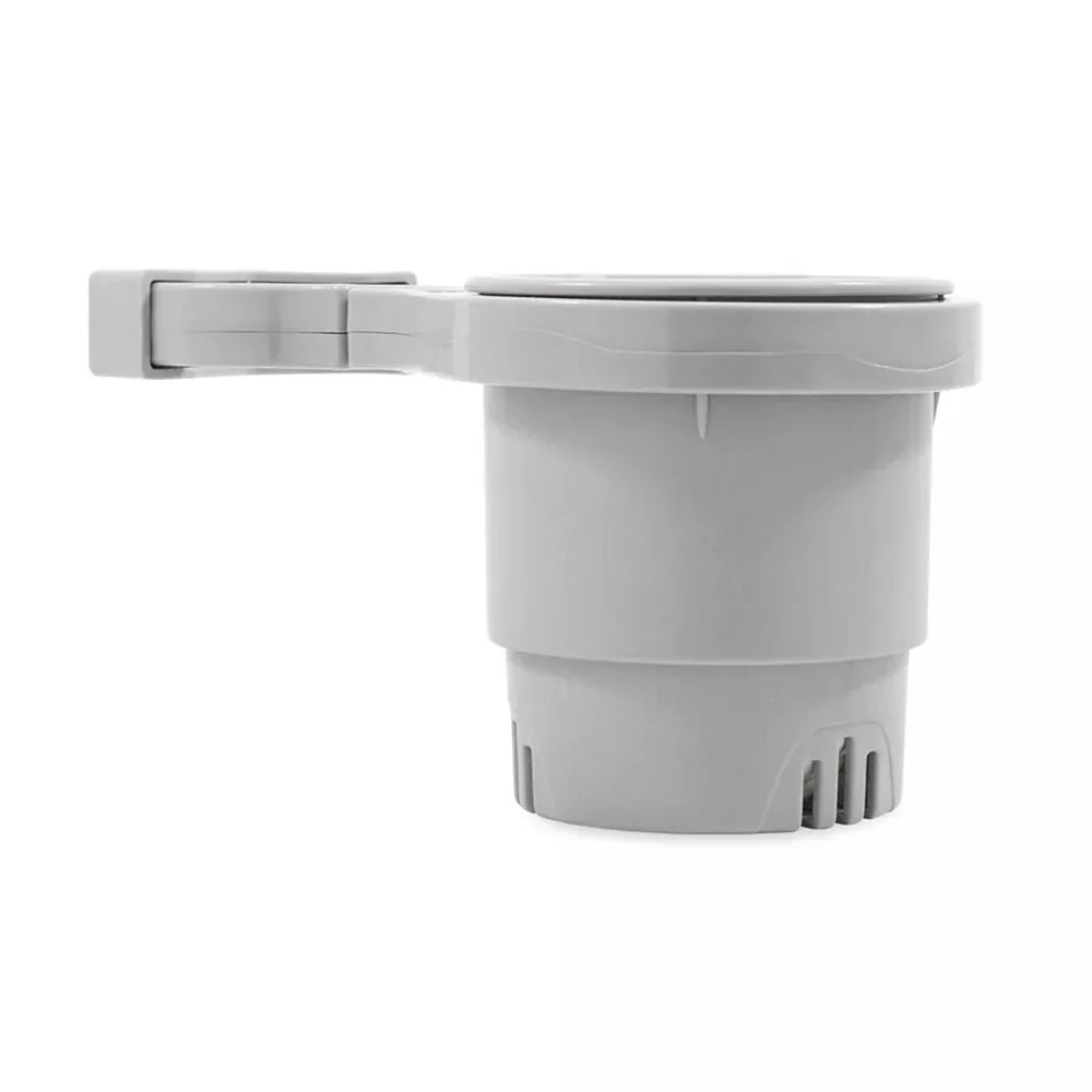 camco-clamp-on-rail-mounted-cup-holder-large-up-to-2-quot-rail-grey Camco Clamp-On Rail Mounted Cup Holder - Large for Up to 2" Rail - Grey