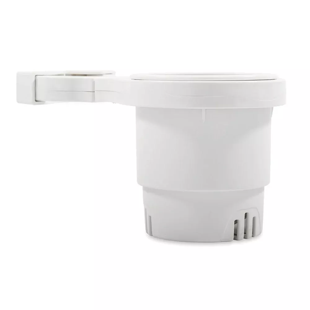 camco-clamp-on-rail-mounted-cup-holder-large-up-to-2-quot-rail-white Camco Clamp-On Rail Mounted Cup Holder - Large for Up to 2" Rail - White
