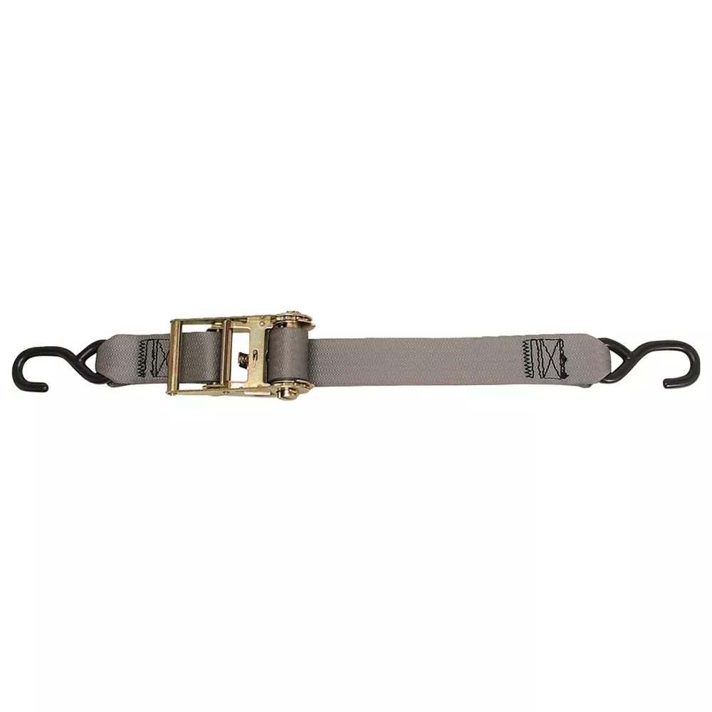 CargoBuckle Multipurpose Ratchet Strap Tie-Down w/S-Hooks - 2" x 15' F13758