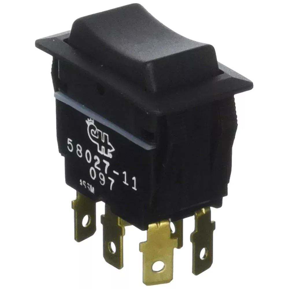 Cole Hersee Sealed Rocker Switch Non-Illuminated DPDT On-Off-On 6 Blade