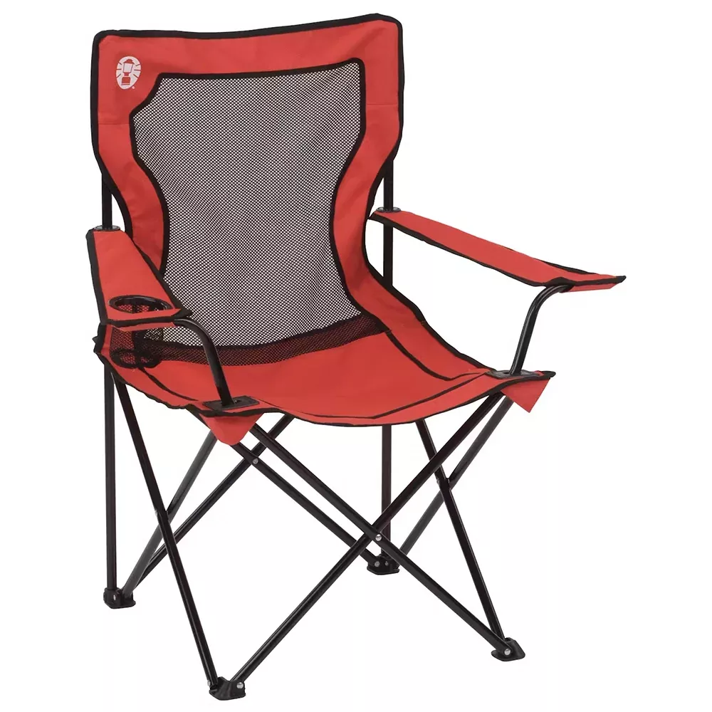 coleman-broadband-trade-mesh-quad-chair-red Coleman Broadband™ Mesh Quad Chair - Red
