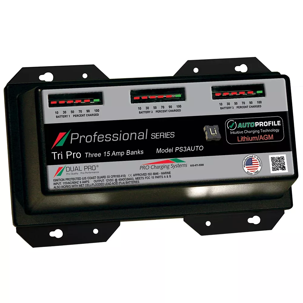 dual-pro-ps3-auto-15a-3-bank-lithium-agm-battery-charger Dual Pro PS3 Auto 15A - 3-Bank Lithium/AGM Battery Charger