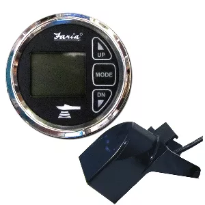 faria-chesapeake-black-2-dual-depth-temp-sounder-w-transom-mount-transducer Faria Chesapeake Black 2' Dual Depth & Temp Sounder w/Transom Mount Transducer