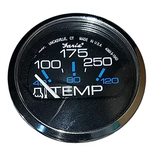faria-chesapeake-black-2-water-temperature-gauge-100 Faria Chesapeake Black 2' Water Temperature Gauge (100