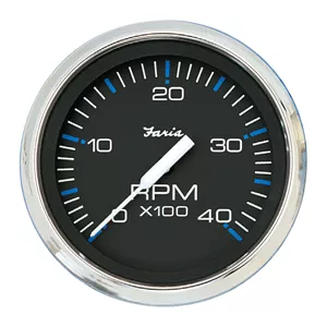 Faria Chesapeake Black 4' Tachometer