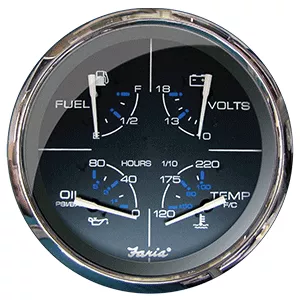 faria-chesapeake-black-5-multifunction-gauge Faria Chesapeake Black 5' Multifunction Gauge