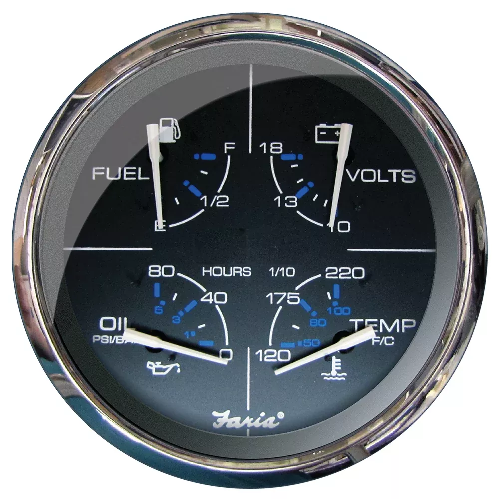 faria-chesapeake-black-5-quot-multifunction-gauge Faria Chesapeake Black 5" Multifunction Gauge