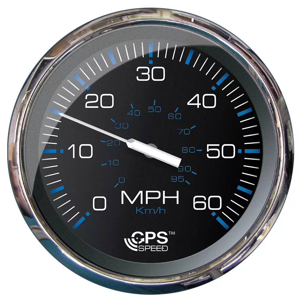faria-chesapeake-black-5-quot-studded-speedometer-60-mph-gps Faria Chesapeake Black 5" Studded Speedometer - 60 MPH (GPS)