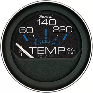 faria-coral-2-cylinder-head-temperature-gauge-60 Faria Coral 2' Cylinder Head Temperature Gauge (60
