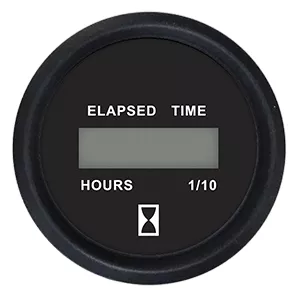 faria-euro-black-2-digital-hourmeter-gauge Faria Euro Black 2' Digital Hourmeter Gauge