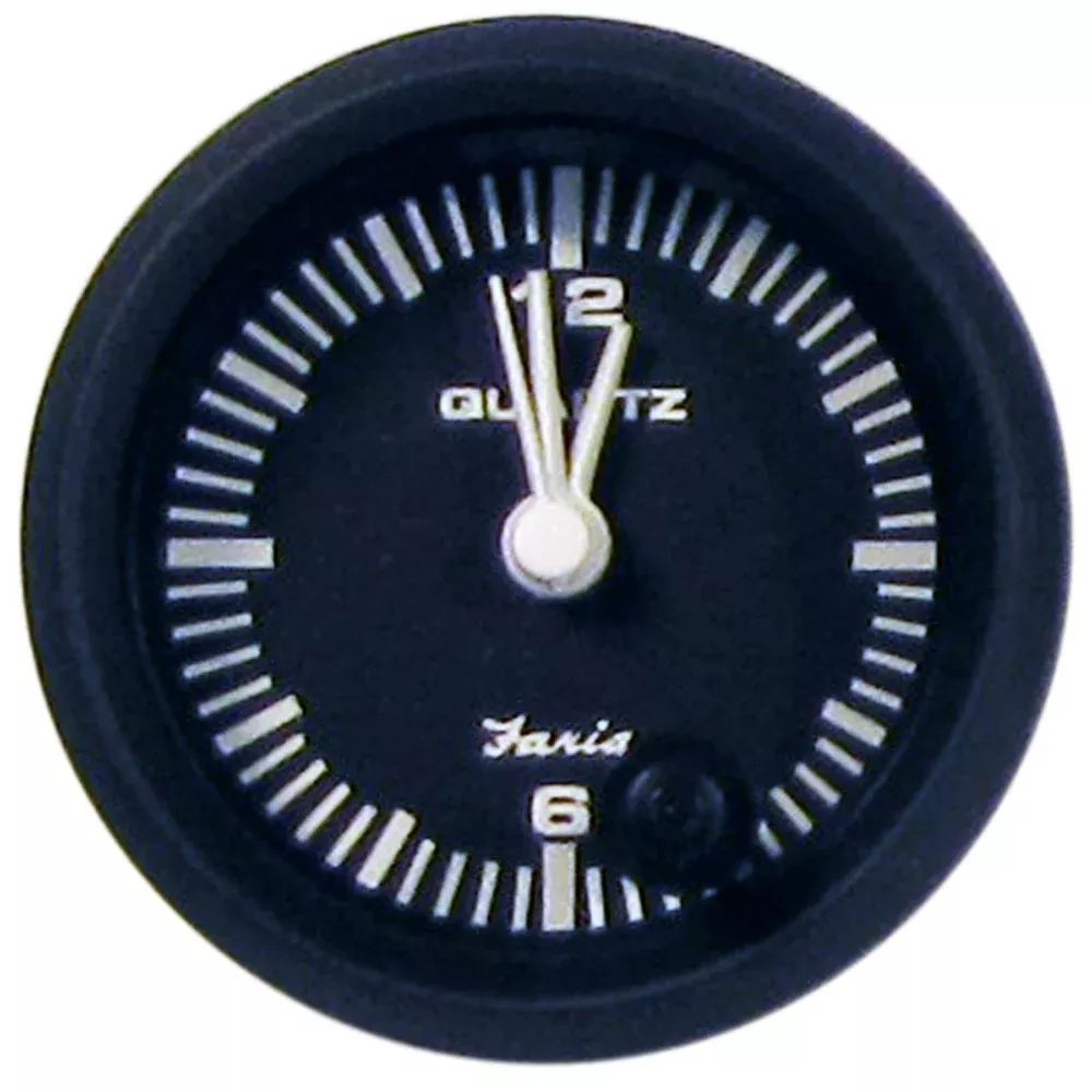 faria-euro-black-2-quot-clock-quartz-analog Faria Euro Black 2" Clock - Quartz (Analog)