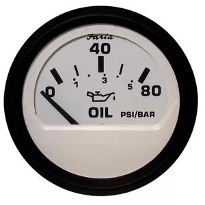 faria-euro-white-2-oil-pressure-gauge-80-psi Faria Euro White 2' Oil Pressure Gauge (80 PSI)