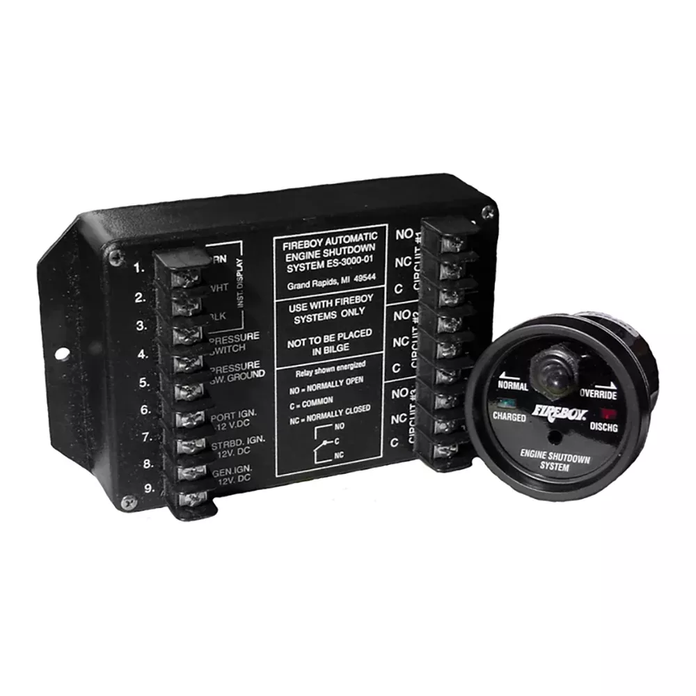 fireboy-xintex-engine-shutdown-5-circuit-w-20a-relays-round-display-f-volvo-engi Fireboy-Xintex Engine Shutdown - 5 Circuit w/20A Relays - Round Display f/Volvo Engines
